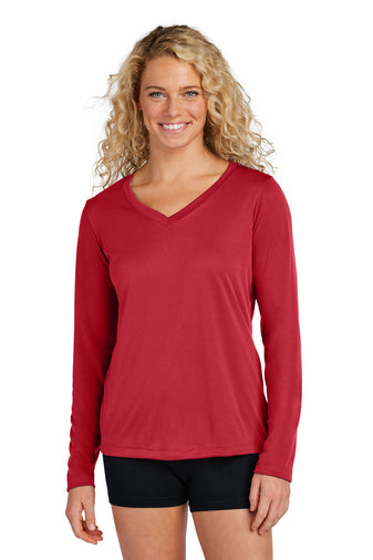 Sport-Tek Women's L/S Competitor V-Neck Tee